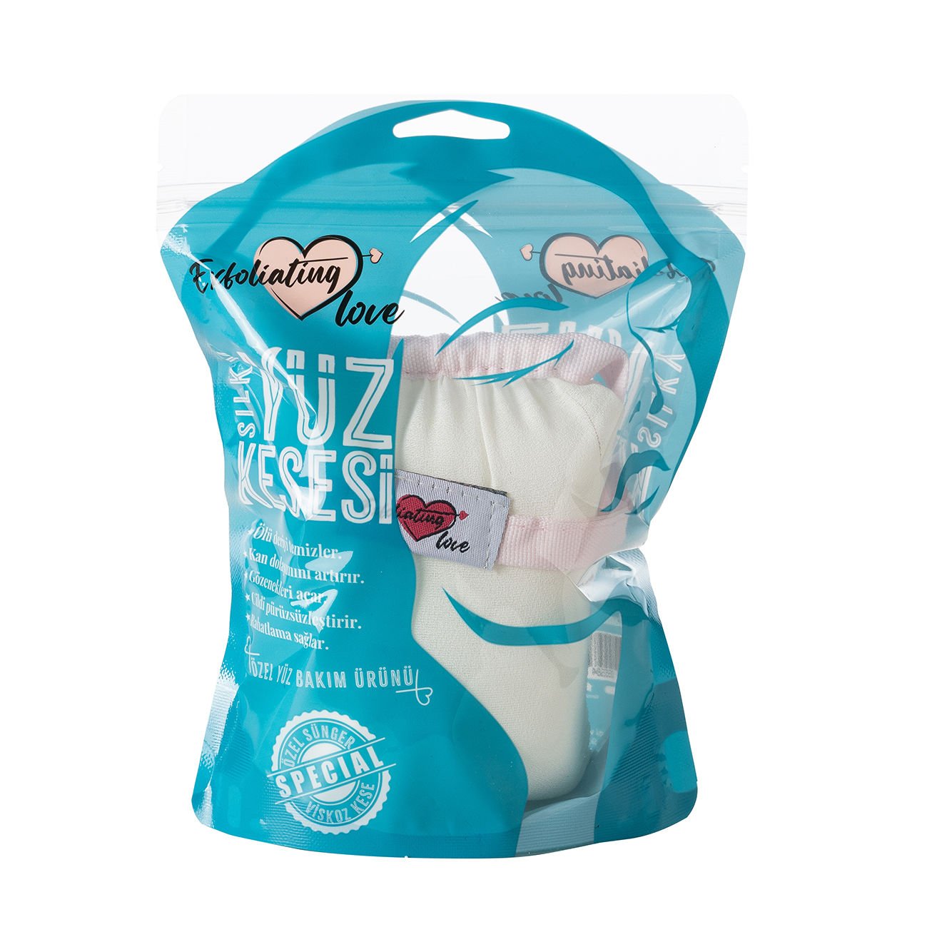 EXFOLIATING LOVE Süngerli Yüz Kesesi